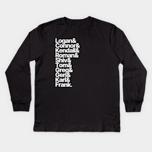 Succession Character List Kids Long Sleeve T-Shirt